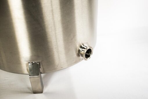 micro-clamp brew pot C1-86 stainless rear view